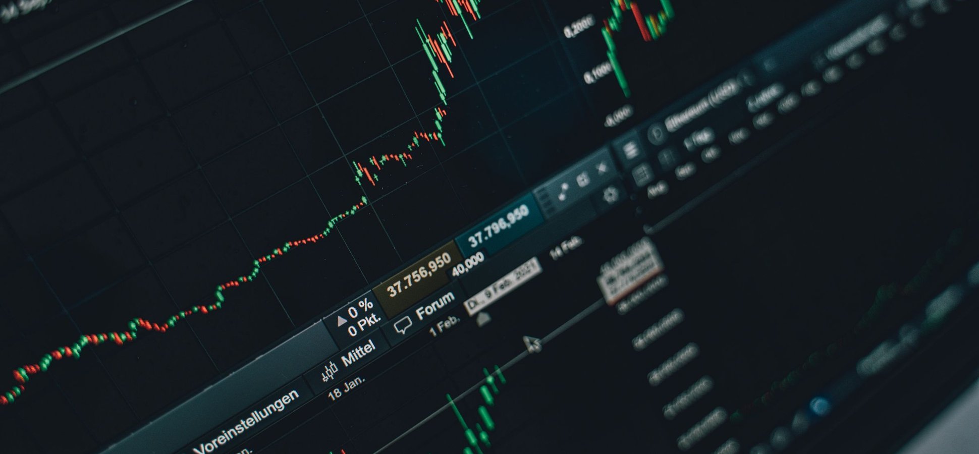Trading charts on screen as Citadel Securities makes $400 million Crypto.com investment