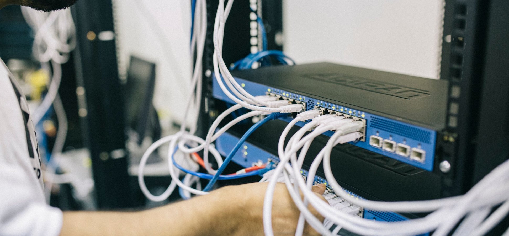 Server racks in an AI data center, the target of Empery Digital's bitcoin sale