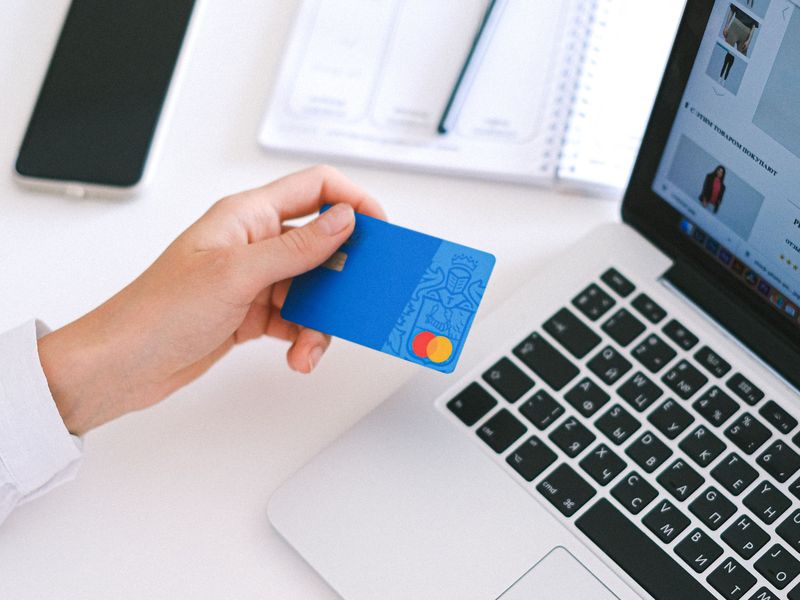 Online card payment on a laptop, the merchant checkout market Stripe and PayPal compete in