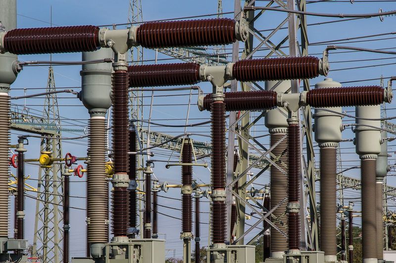 Electrical substation infrastructure of the kind that gives West Texas bitcoin mining sites their value to AI data center buyers
